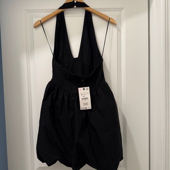 Zara Balloon Mini Dress Halter Size Small - Picture 7 of 10